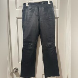 Black REAL leather pants